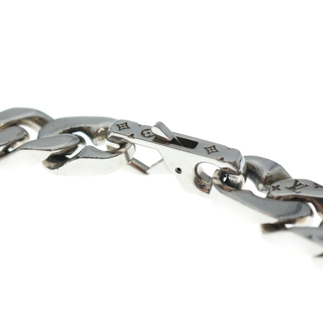 LOUIS VUITTON Collier Monogram Chain Link Metal Necklace Silver M69987 Used bfbd thumbnail 3