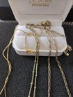 Vintage Necklace Lot -Large Leaf Pendant Beaded Black Stone Pendant Necklaces — photo 4