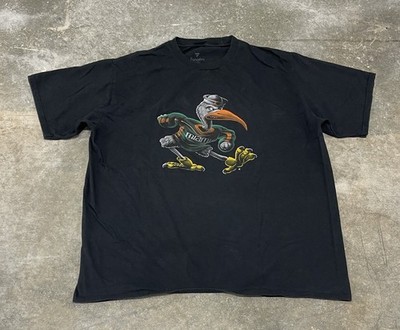 Fanatics UM University of Miami Sebastian the Ibis Hurricanes Black T-Shirt 2XL