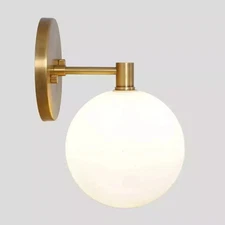 Handmade Sputnik Single Globe Brass Sconce Wall Lamp