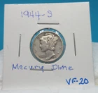 1944-S MERCURY DIME 90% Silver / Very Fine Circulated Condition