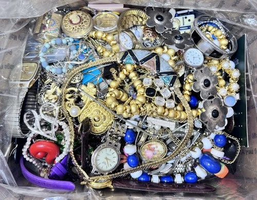 10lb 6oz Vintage To Now Costume Jewelry Grab Bag~Wear,Reuse,Resell PRIORITY SHIP