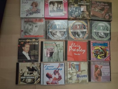Karton mit 62 CD's (Dixieland, Jazz, Blues, Swing, 20er, 50er)