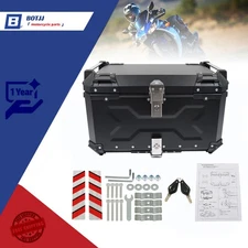 65L Black Motorcycle Top Case Tail Box Waterproof Luggage Scooter Trunk Storage
