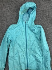 The North Face Jacket Girls Large 14/16 Blue DryVent Hooded Lightweight Rain