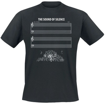Lustige Shirts T-Shirt Herren The Sound Of Silence schwarz Funartikel, Sprüche