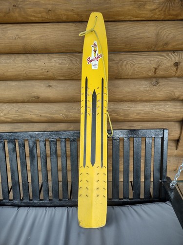 Vintage JEM Corp. Yellow Snurfer Snowboard - 1970s/80s - Good Condition