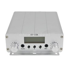 15W FM Transmitter Stereo PLL FM Radio Station TNC/BNC Interface ST-15B