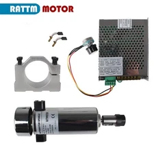 US SHIP】800W Air Cooled Spindle Motor 20000RPM ER16+Speed Power Supply+Clamp
