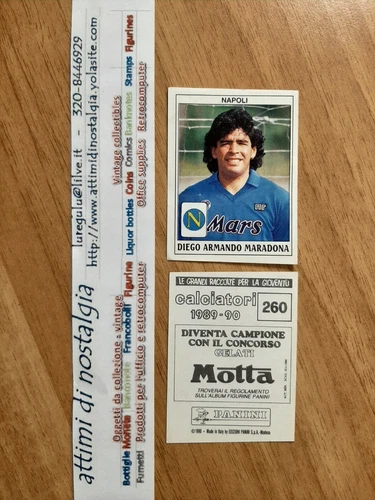 FIGURINA PANINI MARADONA 1989/90 NUMERO 260 ORIGINALE DA BUSTINA