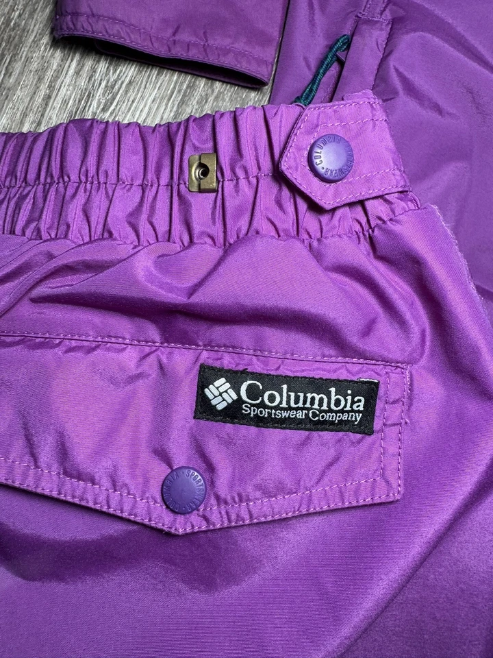 Columbia 2 Piezas Chaqueta de Esquí y Pantalones de Nieve Púrpura Para Mujer Talla Grande De Colección Foto 4 de 4