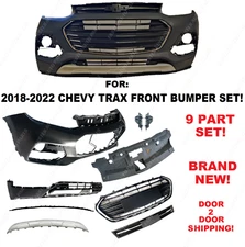 Front Bumper Cover Upper Lower Complete Grills for  Chevy Trax 2018 - 2022
