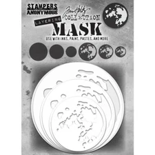 Tim Holtz Stampers Anonymous Layering "MOON MASK" Stencils