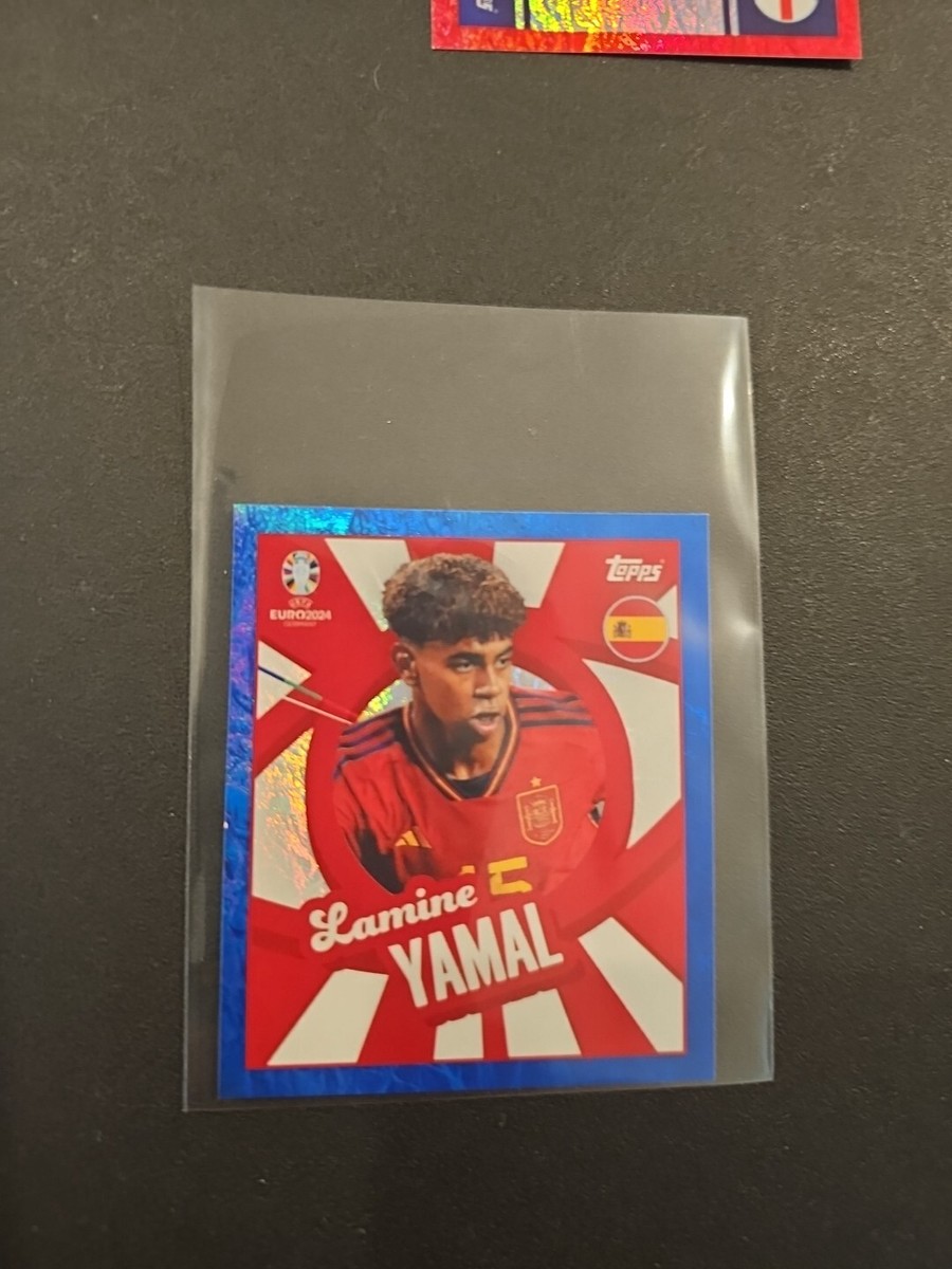 Topps Euro 2024 - Parallel Blue - Sticker Lamine Yamal Spain Topps Euro 2024 - Parallel Blue - Sticker Lamine Yamal Spain