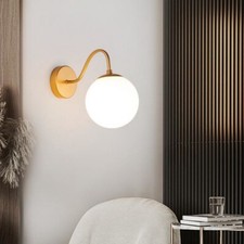 Bedroom Wall Sconce Glass Wall Lamp Hotel Shop Wall Lighting Gold Wall Lights