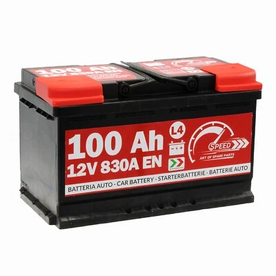 BATTERIA AUTO SPEED L4 100 Ah 830A = FIAMM 90Ah 95Ah 100Ah DX + PRONTA ALL'USO
