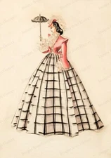 8x10 Print Vivien Leigh Walter Plunkett Costume Gone with the Wind 1939 #SADD