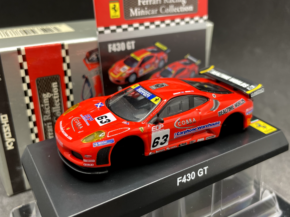 1/64 Kyosho Ferrari Racing Collection F430 GT #63 diecast model car 21B2