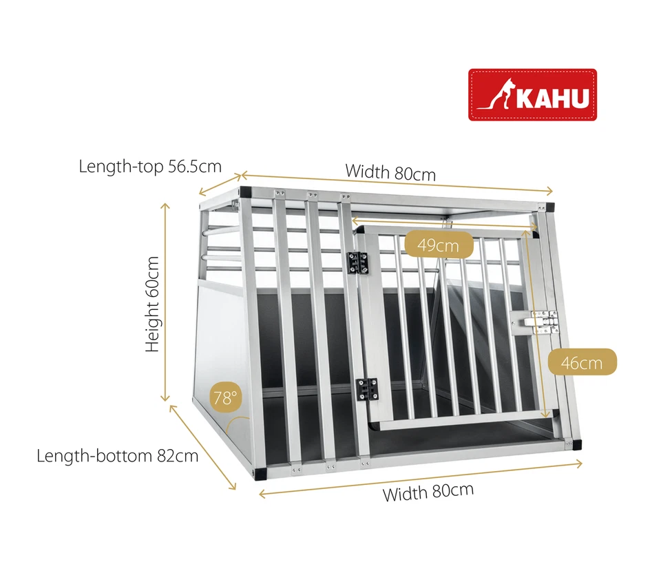 Aluminium Hundetransportbox - 82x80x60cm - Transportbox fürs Auto - Hundebox - Bild 2 von 4
