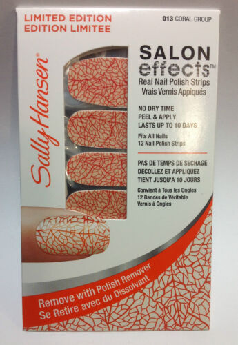 Sally Hansen Salon Effects Real Nail Polish Strips #013 CORAL GROUP NEW. - Picture 1 of 2
