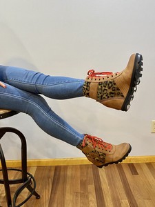 sorel lexie leopard wedge
