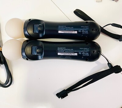 Sony Playstation OEM Pair of Move Motion Controllers CECH-ZCM1U W