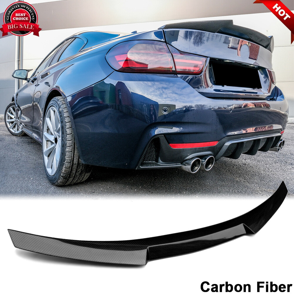 For BMW F32 428i 435i Coupe 2014-2019 REAL CARBON Rear Trunk Spoiler Boot Wing