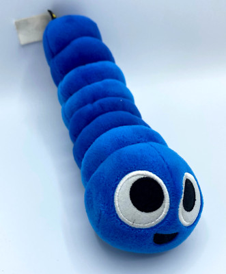 Slither.io Plush Two Tone Blue Snake Worm Stuffed Animal Toy Bendable 8''