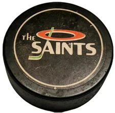 STICKER LOGO! ST. BONIFACE SAINTS AAA WINNIPEG MANITOBA VICEROY Mfg. PUCK MJHL