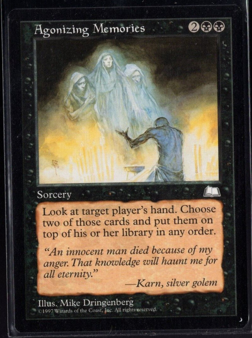 Agonizing Memories 1997 Uncommon Vintage Weatherlight Magic The Gathering NM