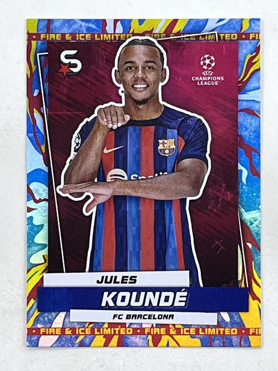 Jules Kounde 2022-23 Topps UEFA Superstars Fire & Ice Limited #47