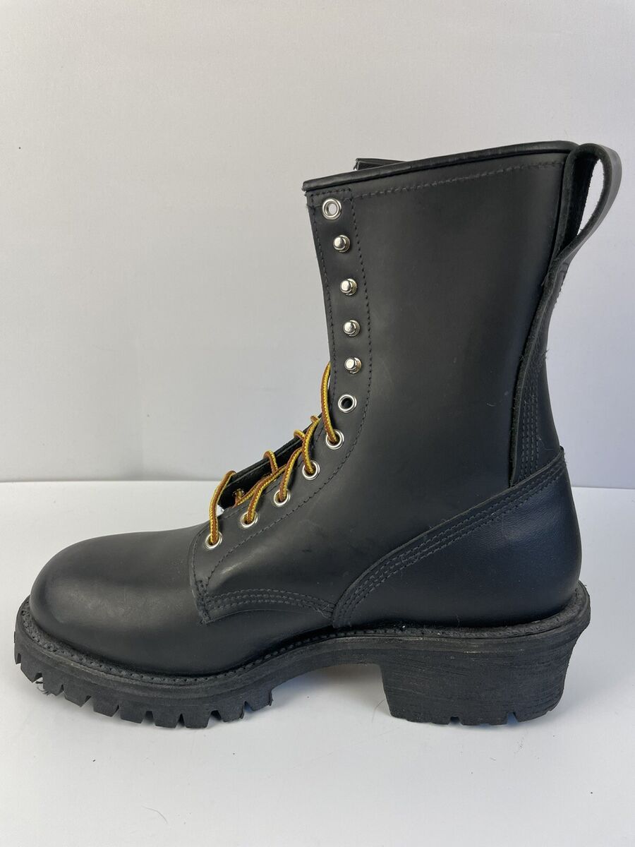 RED WING 699 Vibram Logger Boot Vintage Size 9 D Leather USA RED WING 699 Vibram Logger Boot Vintage Size 9 D Leather USA