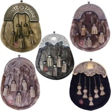 Men's Full Dress Kilt Sporrans Celtic Cantle Antique Various Design Kilts Style