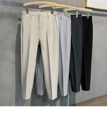 2023 Men's Casual Pants Suit Pant Slim Fit Work Elastic Waist Jogging Trousers