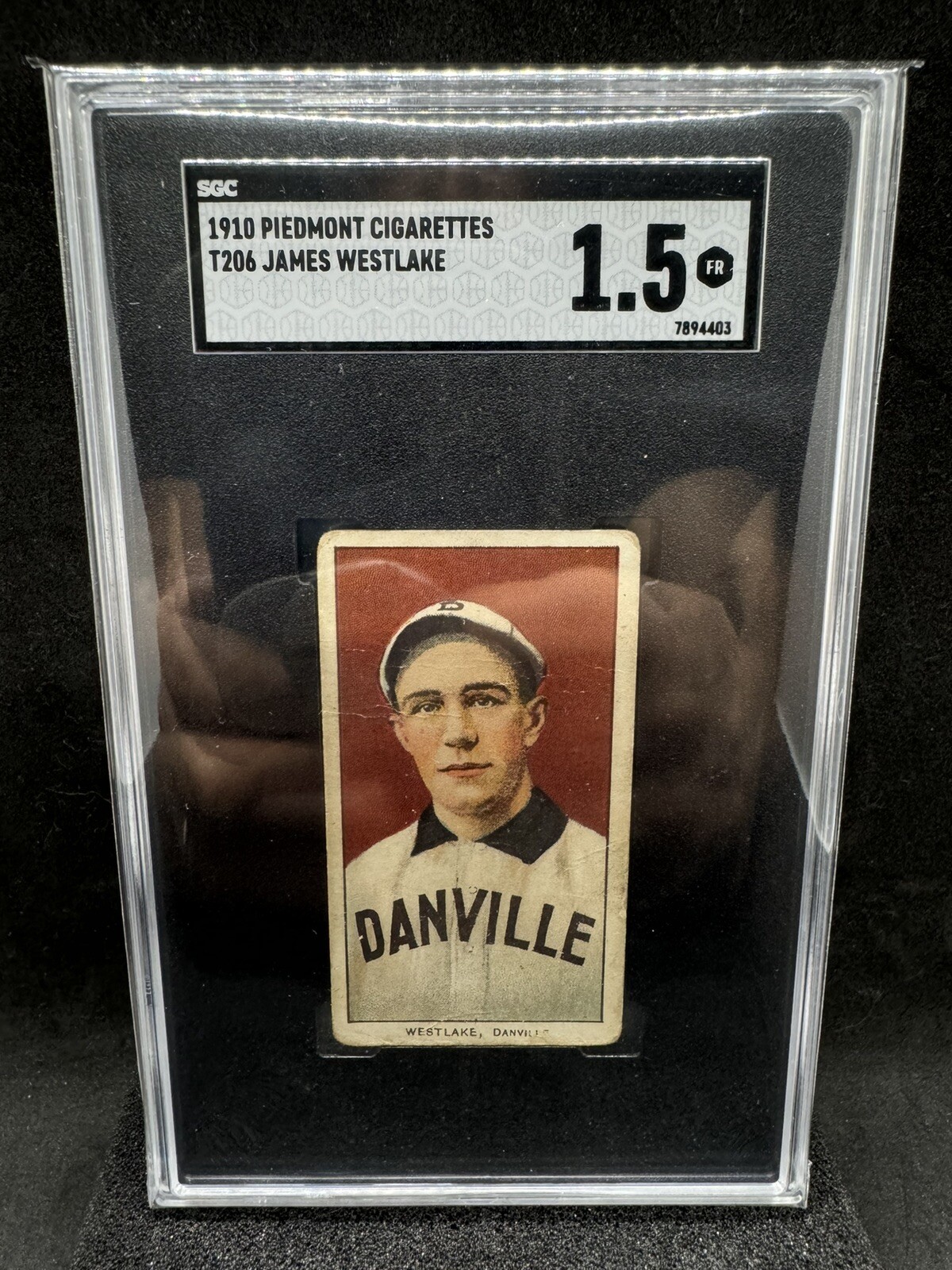 1909-11 T206 JAMES WESTLAKE Piedmont 350 SGG 1.5 SL SOUTHERN LEAGUE DANVILLE