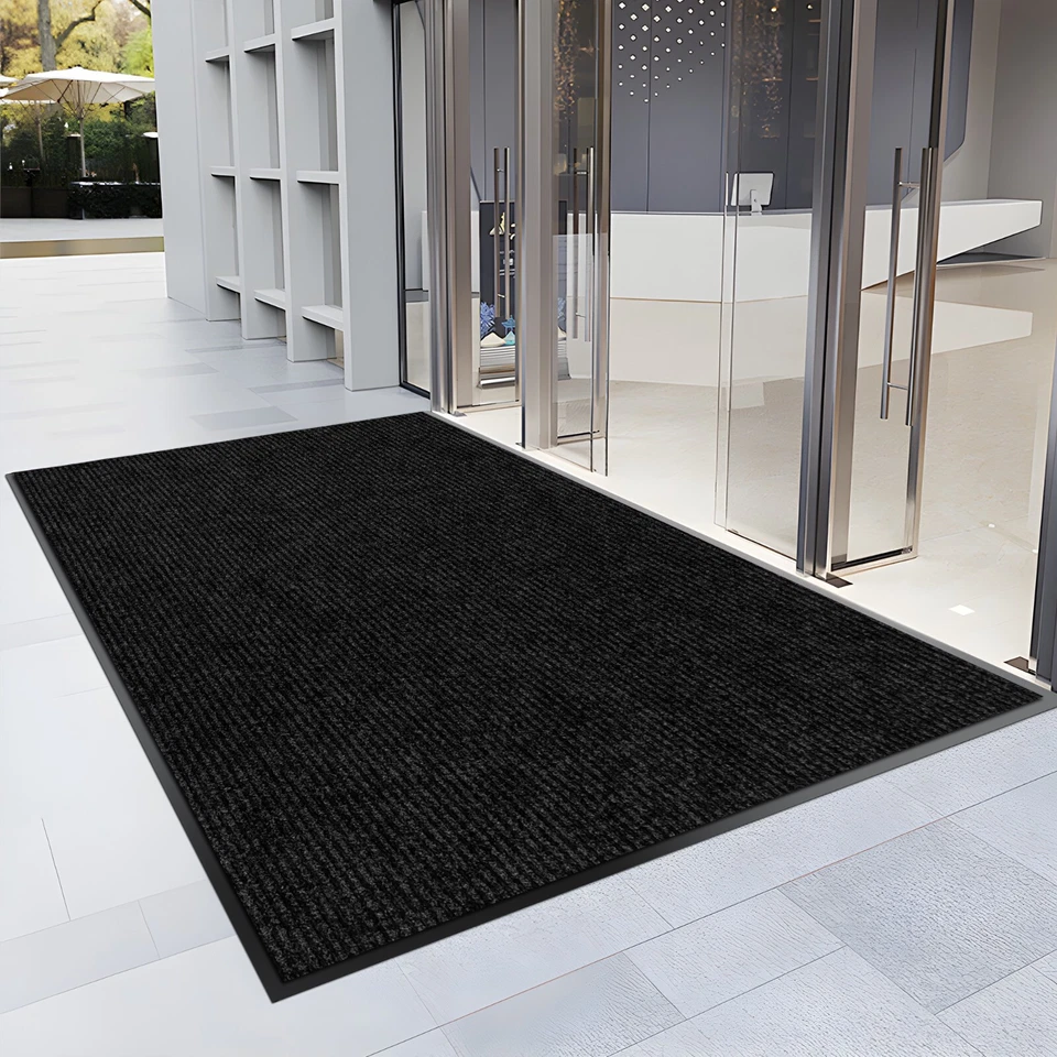 Entrance Mat Indoor Outdoor Heavy Duty Commercial Front Door Mats Carpet Black - Image 2 of 4