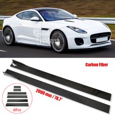 Carbon Fiber Side Skirts Lip Spoiler Splitter Diffuser For Jaguar F-type X-type