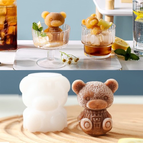 Ice Mold Bear Ice Mold Pack of 2 Ice Cube Silicone Moulds for Coffee Baking - 第 4/7 張圖片