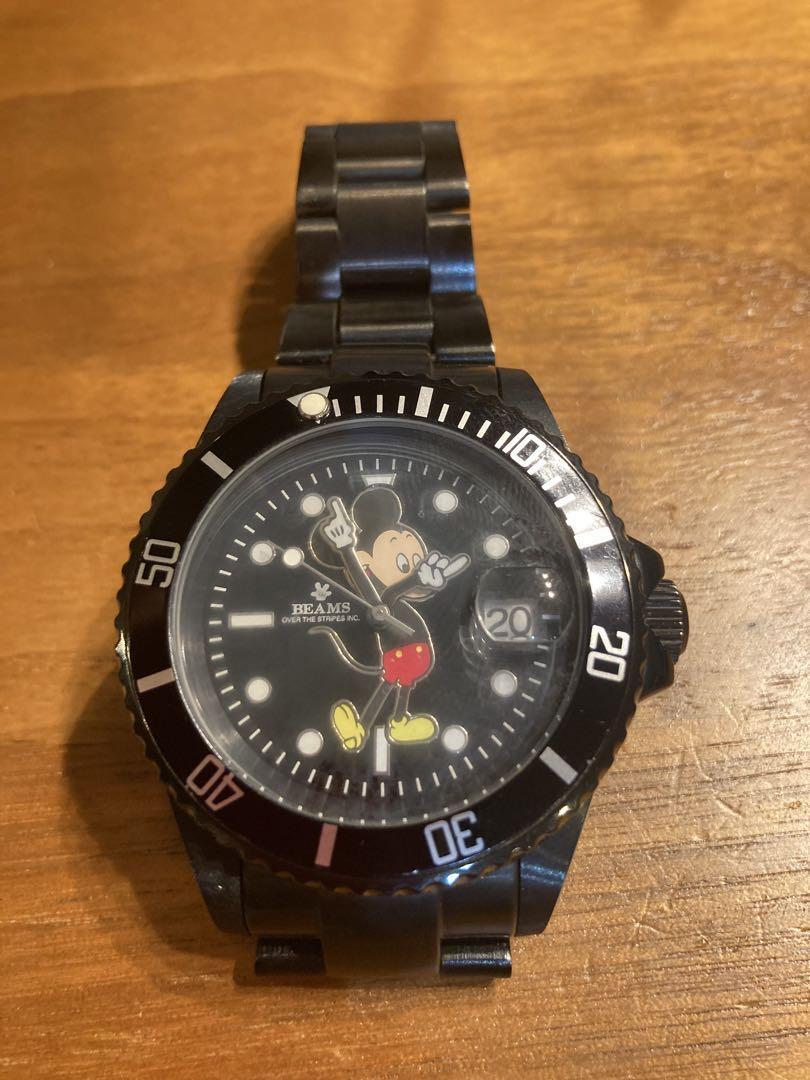 Beams Over The Stripes Inc. Mickey Mouse Quartz Analog SS Men