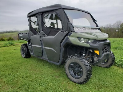 Can Am Defender Max 4 Full Cab Enclosure for a Hard Windshield-Upper Half Doors