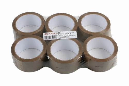 Connect 35212 General Purpose Brown Parcel Tape 48mm x 66m - Pack 6 - Picture 1 of 1