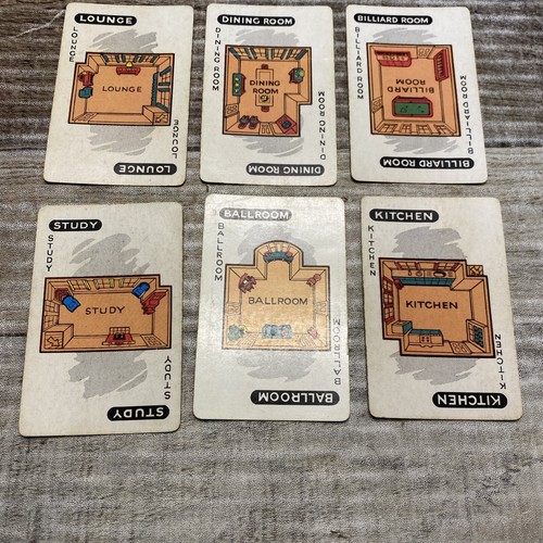 Vintage 1950's Clue Replacement Parts- Cards Complete Set of 21 Used See Photos - Picture 19 of 22