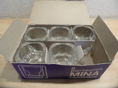 Schnapsgläser 5 Stück Fidenza Vetraria portauovo Mina candeliere Glas Dekoration