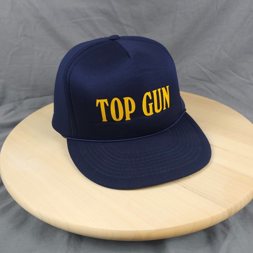 Vintage 1986 Top Gun Promo Hat Paramount Pictures Snapback Trucker Cap Navy