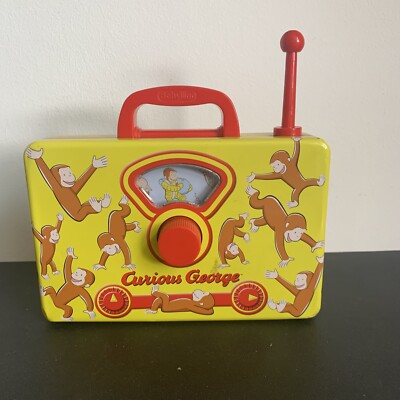 Schylling CURIOUS GEORGE TOY RADIO Metall Spieluhr zum Aufziehen 2011 Playful Monkey