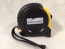 25 Foot Tape Measure Power Lock Encased Black Protector Midmark Advertising 