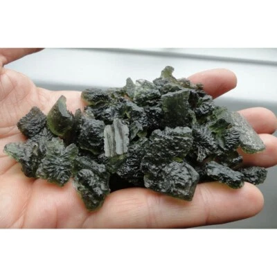 Powerful Real Green Tektite MOLDAVITE - 100% natural from Czech Republic, Chlum