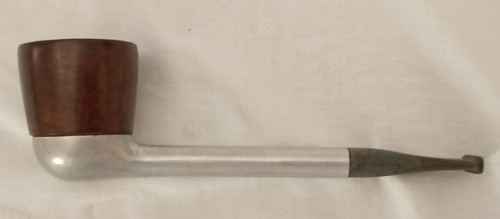 Ronson Pipe England Aluminum Shank Briar Bowl Pipe 1950's Vintage British pipe