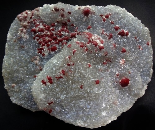 STUNNING RED FLUORITE BALLS ON MM QUARTZ FORMATION BASE MINERALS SPECIMEN*22.3 - Picture 4 of 6
