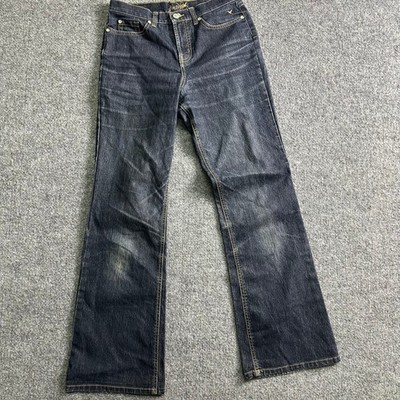 Grane Jeans Girls Size 16 Dark Wash Flared Bootcut Stretch Denim Casual